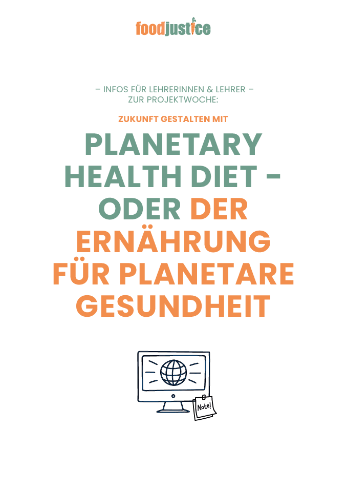 Titelseite Projektwoche Zukunft selbst gestalten mit Planetary Health
