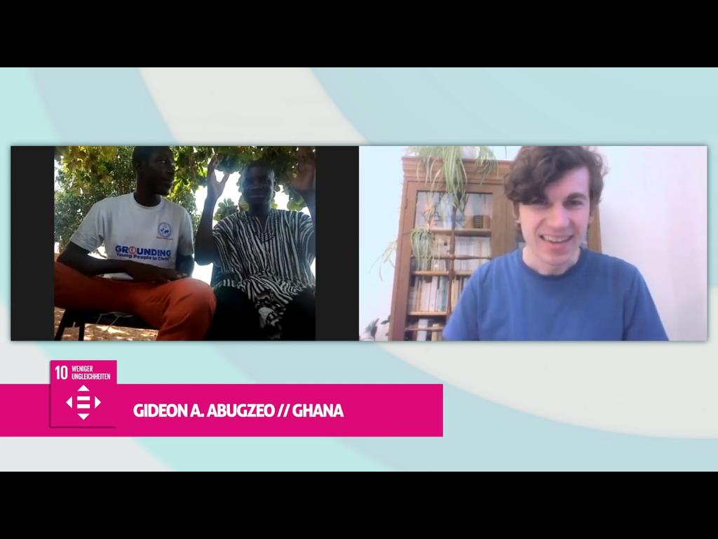 Foto: Screenshot aus dem Interview mit Gideon A. Abugzeo, unter: https://vimeo.com/494009715