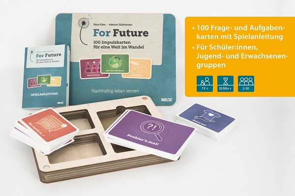 Abbildung des Spiels und der Spielkarten "For Future". Quelle: Ökohaus Rostock e.V.