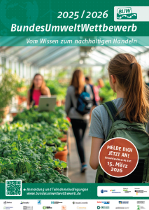 Plakat zum BundesUmweltWettbewerb 2025/2026