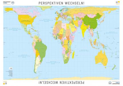 Weltkarte Perspektiven Wechseln. Quelle: Bildung trifft Entwicklung