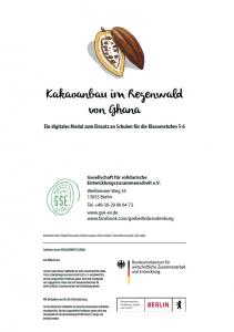 Titelseite Material Kakaoanbau im Regenwald von Ghana. Quelle: GSE e.V.
