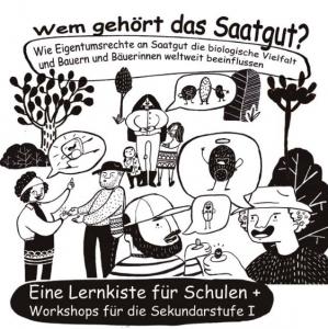 Titelseite Material "Wem gehört das Saatgut?". Quelle: FDCL