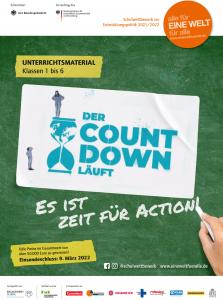 Titelseite aktuelle Unterrichtsmaterial zum Schulwettbewerb zur Entwicklungspolitik für die Klassen 1-6. Quelle: Engagement Global 