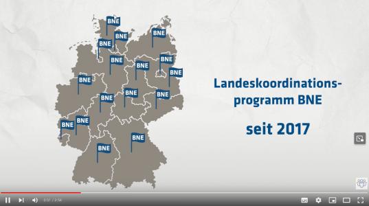 Screenshot Erklärvideo der Programme Landeskoordinationen BNE und Länderinitiativen. Quelle: Engagement Global / youtube.com