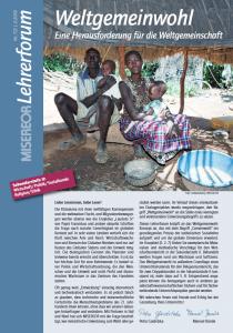 Misereor Lehrerforum "Weltgemeinwohl", Titelseite. Quelle: MISEREOR
