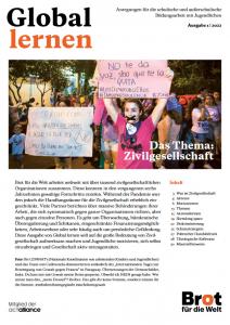 Titelbild Global lernen Ausgabe 1 | 2022 - Das Thema: Zivilgesellschaft. 