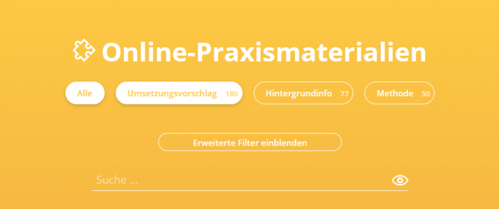 Suchmaschine des Parxismaterialien-Datenbank des Forums Umweltbildung.