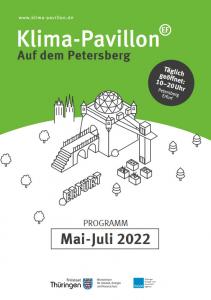 Titelseite des Programmhefts zum Klima-Pavillon in Erfurt. Quelle: www.thega.de