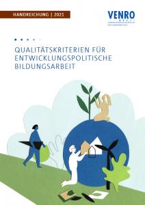 Titelseite Handreichung  „Qualitätskriterien für entwicklungspolitische Bildungsarbeit“. Quelle: VENRO