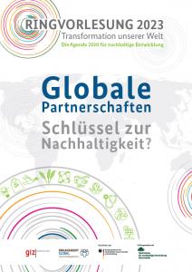 Titelseite Flyer zur Ringvorlesung 2023 Transformation unserer Welt - Die Agenda 2030 für nachhaltige Entwicklung. Quelle: Hochschule für nachhaltige Entwicklung Eberswalde (HNEE)