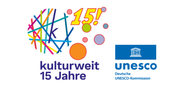 Logo zum 15-jährigen Jubiläum des Freiwilligendienstes "kulturweit". Quelle: kulturweit.de