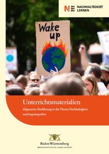 Titelseite Nachhaltigkeit Lernen. Quelle und Coypright: Ministerium für Kultus, Jugend und Sport Baden-Württemberg