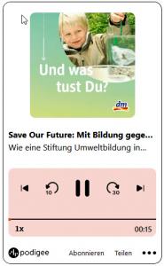 Startbild "Mit Bildung gegen die Krise" - Podcast zu BNE in Kitas. Quelle: saveourfuture.de