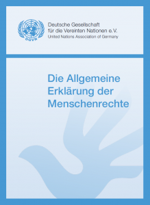 Titelseite Allgemeine Erklärung der Menschenrechte 