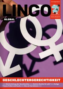 Titelseite Lingo Global zum Thema Geschlechtergerechtigkeit