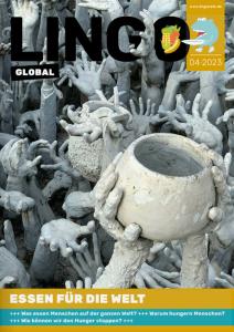 Titelseite Lingo Global zum Thema "Essen für die Welt"