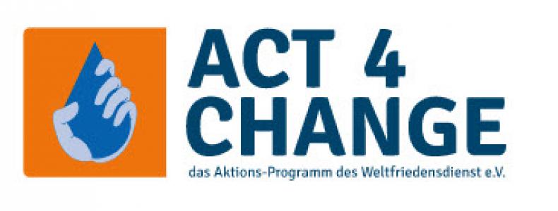 Logo "act4change". Quelle: wfd.de