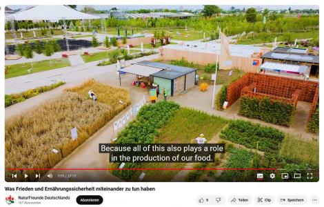 Screenshot YouTube-Video Was Frieden mit Ernährungssicherheit, Ressourcengerechtigkeit und Solidarität zu tun hat