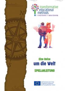 Titelseite Spielanleitung "Eine Reise um die Welt - das Brettspiel zu den SDGs". Quelle: Südwind Verein für Entwicklungspolitik und globale Gerechtigkeit 