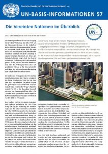 UN-Basis-Informationen 57: Die Vereinten Nationen im Überblick