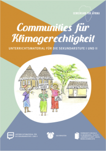 Titelseite Unterrichtsmaterial über Communities für Klimagerechtigkeit für die Sekundarstufe I und II