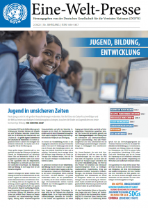 Titelseite Eine-Welt-Presse zum Thema Jugend, Bildung, Entwicklung