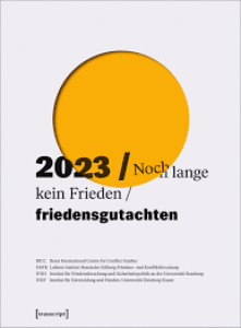Titelseite Friedensgutachten 2023. Quelle: friedensgutachten.de