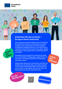 Screenshot "Die Lernecke" – Online-Plattform der Europäischen Kommission für Schulen. Quelle: Europäische Kommission 