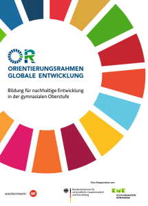 Cover  Orientierungsrahmen für den Lernbereich Globale Entwicklung für die gymnasiale Oberstufe. Quelle: Engagement Global