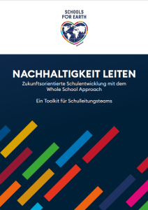Titelseite der Publikation Nachhaltigkeit leiten – Handreichung für Schulleitungen.