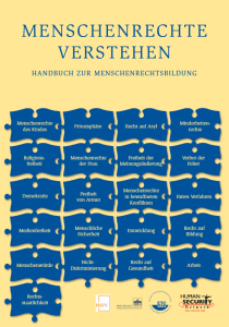 Titelseite "Menschenrechte verstehen. Handbuch zur Menschenrechtsbildung". Quelle: etc-graz.eu 