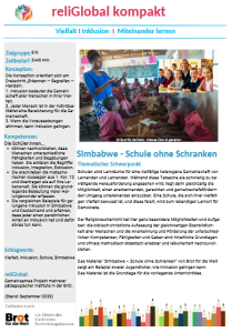 Titelbild "Simbabwe – Schule ohne Schranken". 
