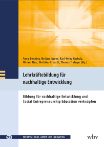 Cover: Lehrkräftebildung für nachhaltige Entwicklung.