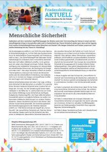 Titelseite Friedensbildung AKTUELL: Menschliche Sicherheit. Quelle: Servicestelle Friedensbildung Baden-Württemberg