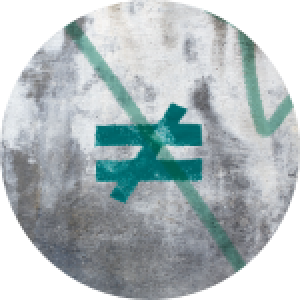Graffiti eines durchgestrichenen Gleichheitszeichens