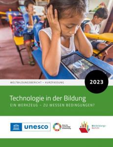 Titelseite Weltbildungsbericht 2023: Technologie in der Bildung
