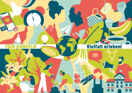 Grafik zur Fairen Woche 2025. Quelle: faire-woche.de
