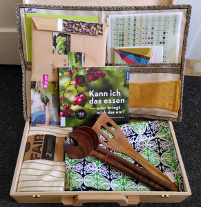 Inhalt des Methodenkoffers „Konsum und Ernährung“. 