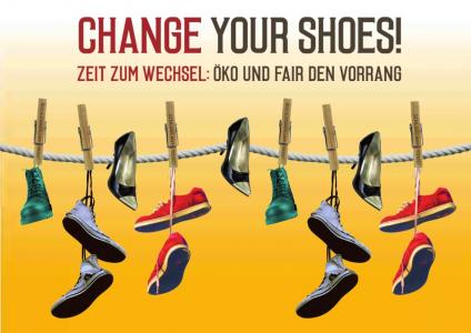 Roll-Up Ausstellung „Change Your Shoes“. Quelle: INKOTA Netzwerk