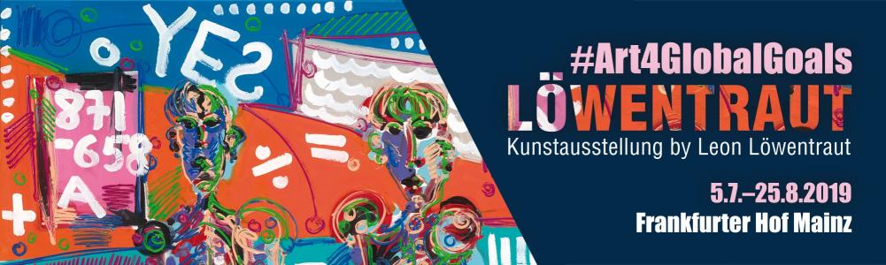 Kunstausstellung: #Art4GlobalGoals by Leon Löwentraut. Bildquelle: sommerausstellung-mainz.de