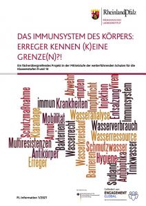 Titelseite „Das Immunsystem des Körpers: Erreger kennen (k) eine Grenze(n)?!“. 