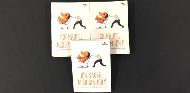 Broschüre: "Ich kaufe, also bin ich? – Von der Konsumgesellschaft zum guten Leben für alle". Bildquelle: bundjugend.de