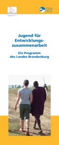 Titelseite Flyer zum Programm „Jugend für Entwicklungszusammenarbeit“. Quelle: http://nord-sued-bruecken.de