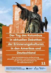 Zu sehen ist das Cover der Mappe 11. Abgebildet hierauf ist die Kolumbusstatue, dahinter eine Häuserzeile. Im Hintergrund sieht man einen Strand mit Palmen. Darunter steht der Titel der Mappe 10.