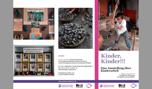 Cover des Flyers "Kinder, Kinder!!!", Quelle: Zentrum Oekumene
