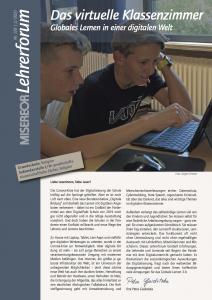 Titelseite MISEREOR-Lehrerforum Nr. 120 zum Thema „Das virtuelle Klassenzimmer”. Quelle: MISEREOR