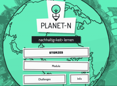 Homepage Planet N: Nachhaltig<keit> lernen. Quelle: https://www.planet-n.de/