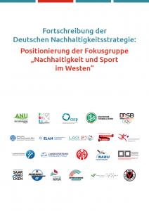 Titelseite des POsitionspapiers der Aktion "Sport und Nachhaltigkeit".