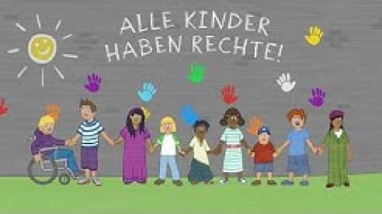 Zeichnung von vielen verschiedenen Kindern.